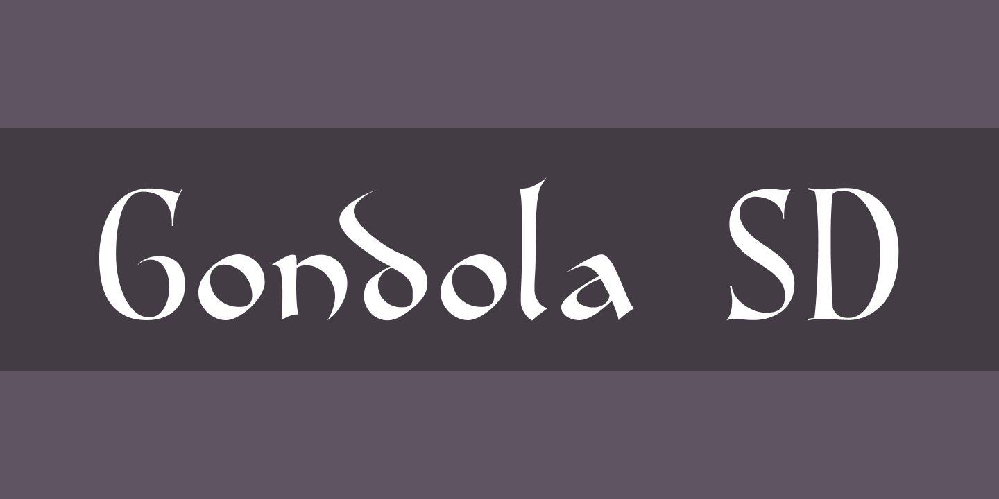 Gondola SD Font preview